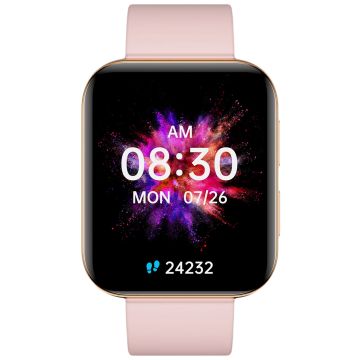 smartwatch GARETT GRC MAXX GOLD na różowym pasku