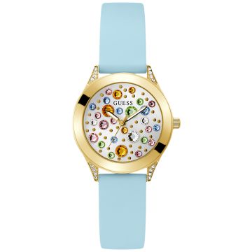 GUESS Ladies Blue Gold Tone GW0678L1