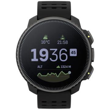 Smartwatch SUUNTO Vertical All Black SS050862000 z czarną kopertą ze stali nierdzewnej oraz czarnym  paskiem,  wytrzymałość baterii do 60 dni