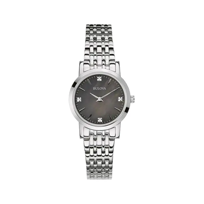 Bulova black with discount diamonds