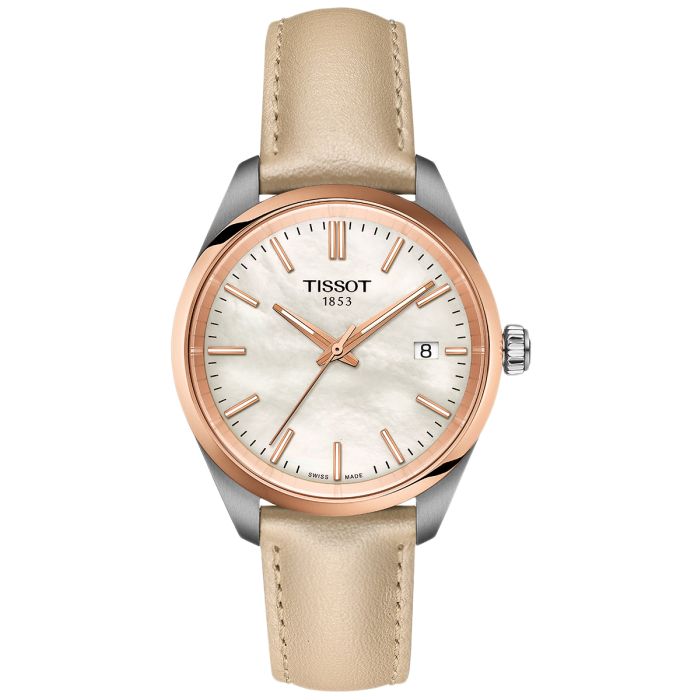 Elegancki zegarek damski Tissot PR 100 Lady T150.210.26.111.00 z masą perłową