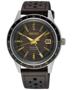 Zegarek męski Seiko GMT Style 60’s SI SSK013J1 z mechanizmem automatycznym, o brązowej tarczy z brązowym paskiem ze skóry naturalnej