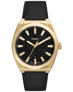 FOSSIL Black Leather Strap 41mm FS-6089