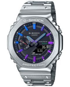 Srebrny zegarek męski G-Shock na bransolecie G-SHOCK Full Metal Octagon GM-B2100PC-1AERR Bluetooth