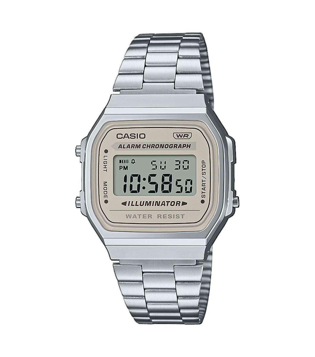 Zegarek Casio Vintage A168WA-8AYES z beżową tarczą