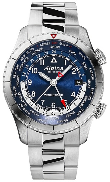 Zegarek Męski ALPINA Startimer Pilot Worldtimer AL-255N4S26B 