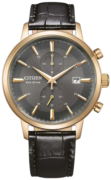 Sportowy męski zegarek z szarą tarczą Citizen Eco-Drive CA7067-11H