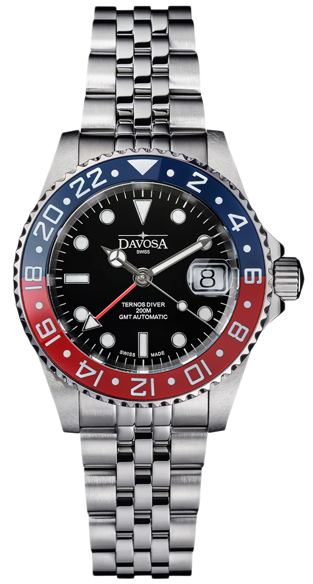 Zeagrek męski DAVOSA Ternos Ceramic GMT Automatic 161.590.06