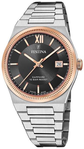 Zegarek męski z czarną tarczą FESTINA 20036/3