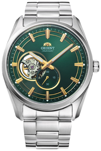 Zegarek męski z zieloną tarczą Orient Contemporary Semi Skeleton RA-AR0008E10B