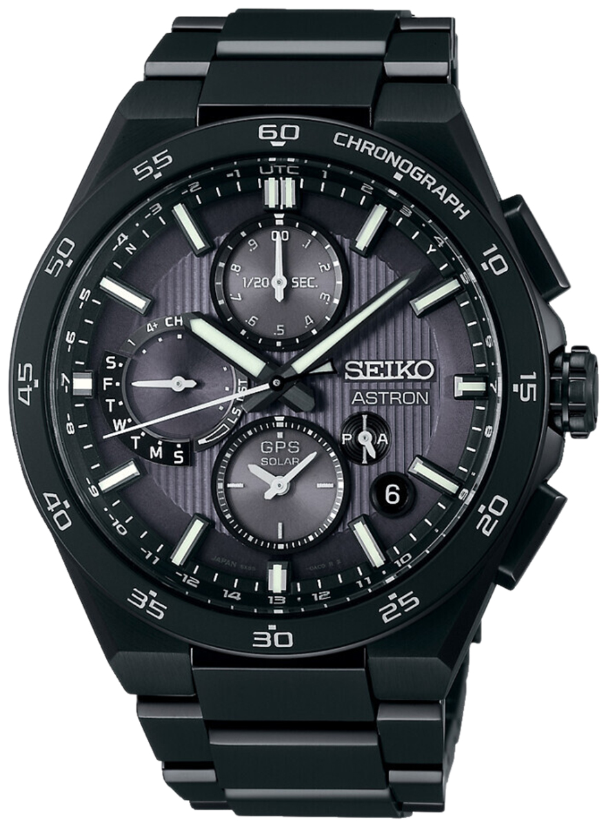 Zegarek męski Seiko Astron GPS Solar Deep Night 5X Chronograph Titanium SSH155J1